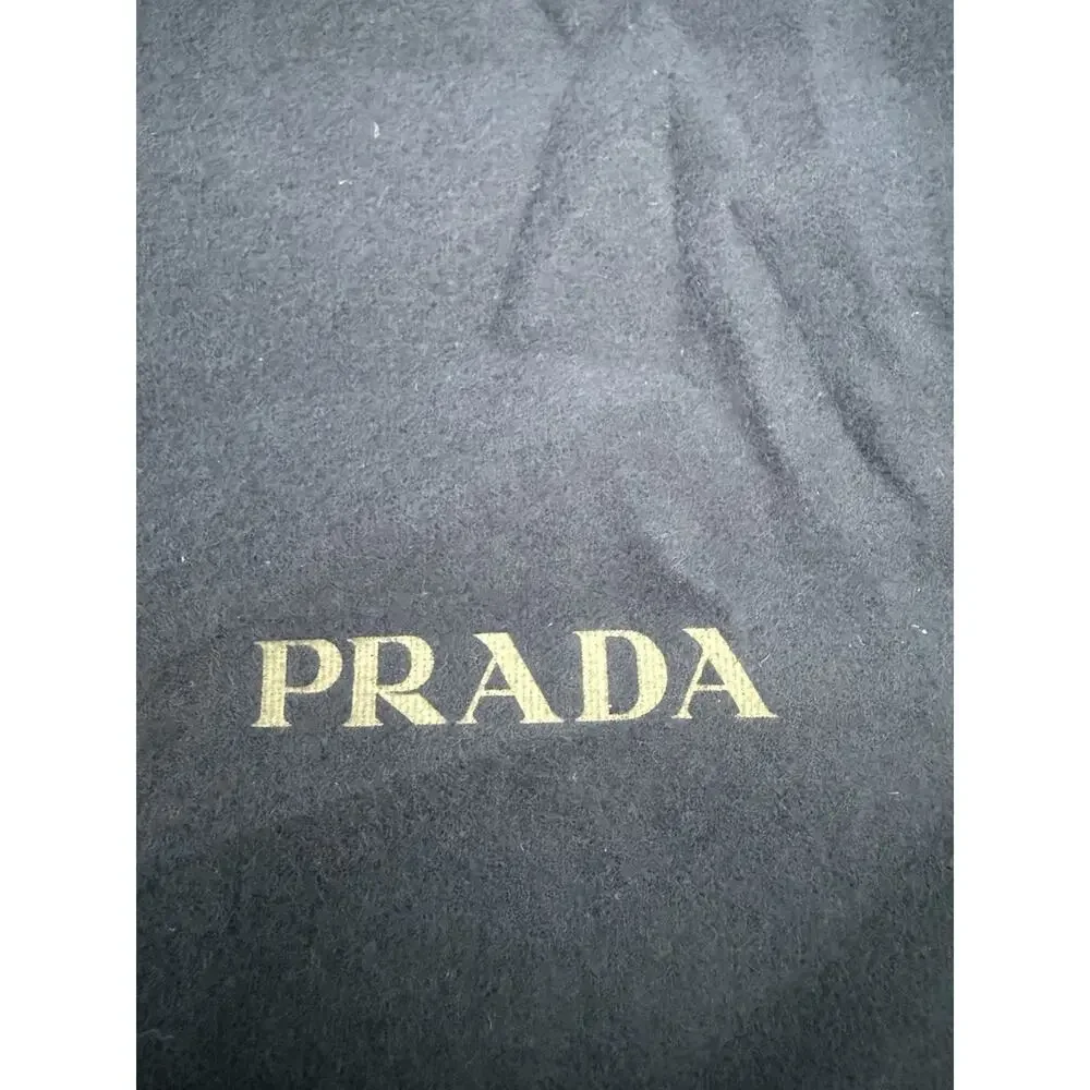 Authentic Prada Dark Navy Flannel Drawstring Dust Bag Cards RFID Set 14.5